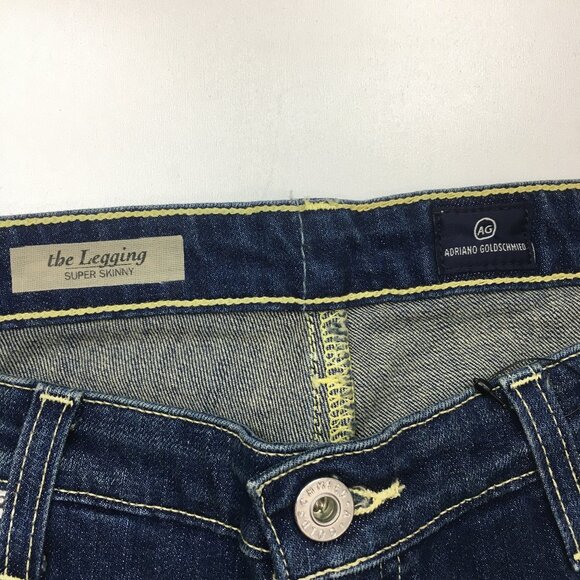AG ADRIANO GOLDSCHMIED Medium/Dark Wash 5 Pocket The Legging Super Skinny Jeans - Picture 2 of 11